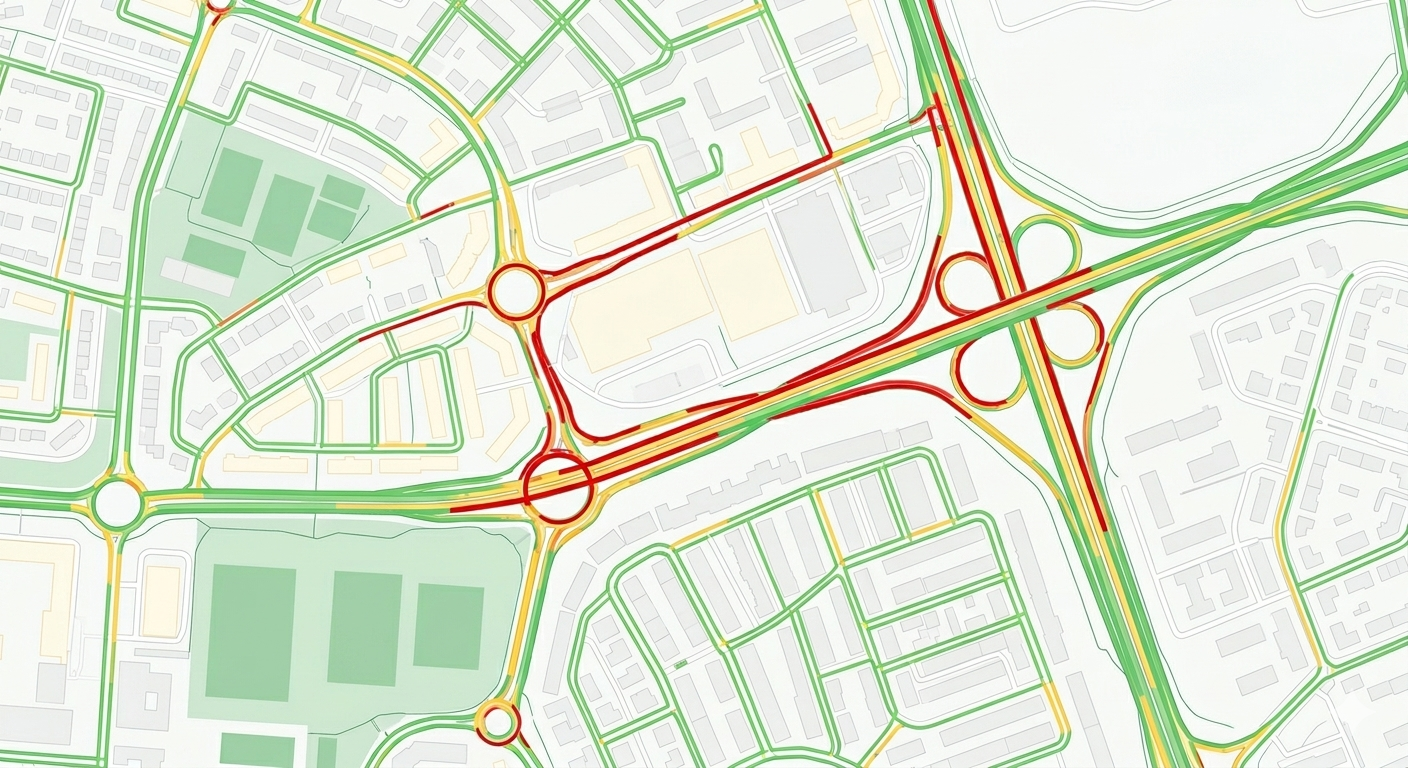 Mappa SmartPMS con stato delle strade